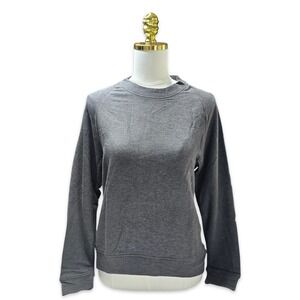 Lou & Grey Signaturesoft Plush Sweatshirt Charcoal XS Crewneck Pullover NWT
